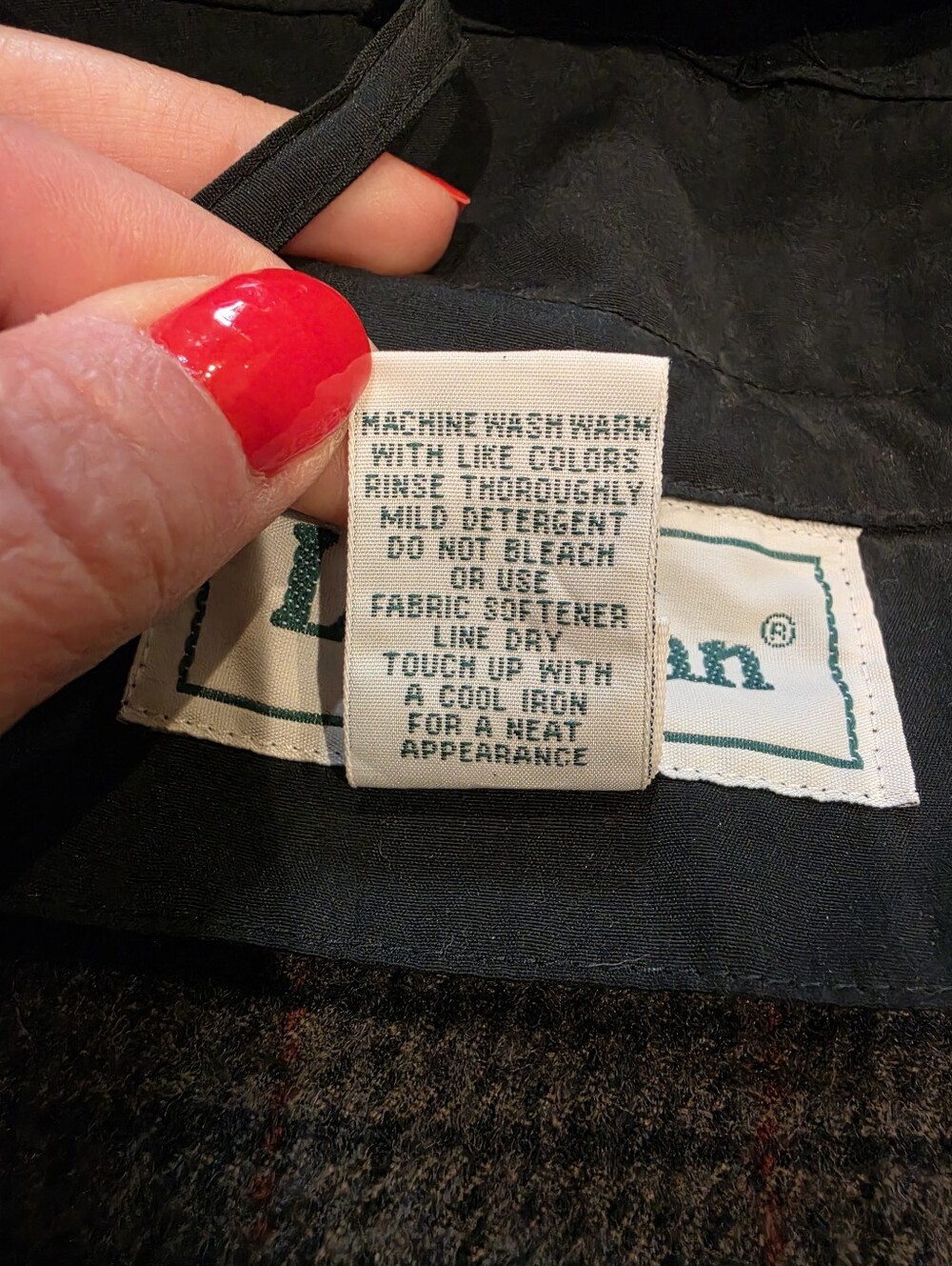 Vintage L.L.Bean Women's Petite M Long Hooded Coat Wool Zip Out Liner - Picture 4 of 6